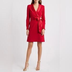 Tuxedo Blazer Dress Eliza J Tuxedo Dress Women's Eliza J Long Sleeve Tuxedo Gown, Size Black